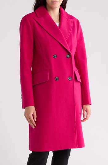 Hot BCBGeneration Double-Breasted Pink Trench Coat