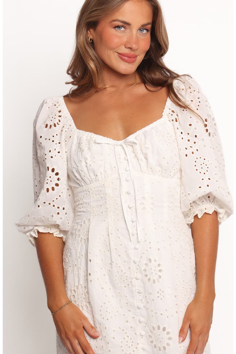 Solenne Embroidered Minidress, Alternate, color, IVORY FLORAL