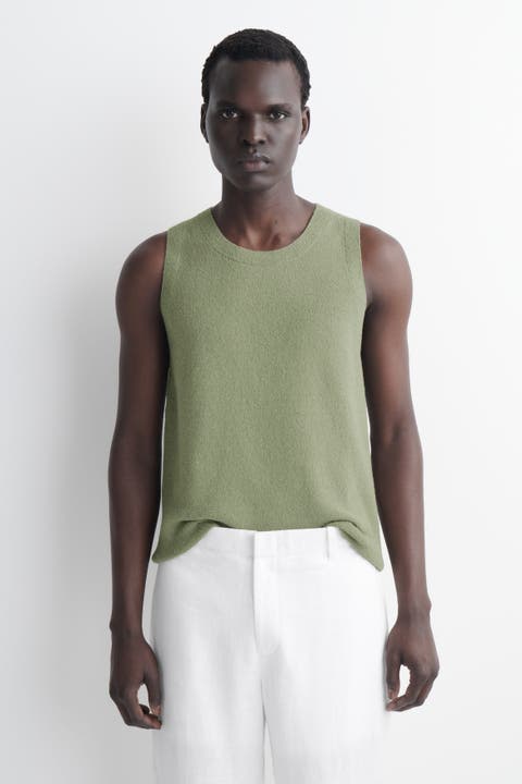 Bouclé-knit Tank Top