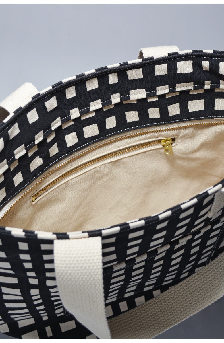 Dance Happy Grid Carry All Tote Bag, Alternate, color,