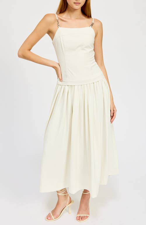 En Saison Barrett Bit Strap Detail Maxi Dress In Ivory