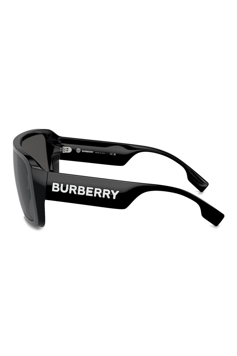 30mm Mirrored Rectangular Sunglasses, Alternate, color, DARK GREY