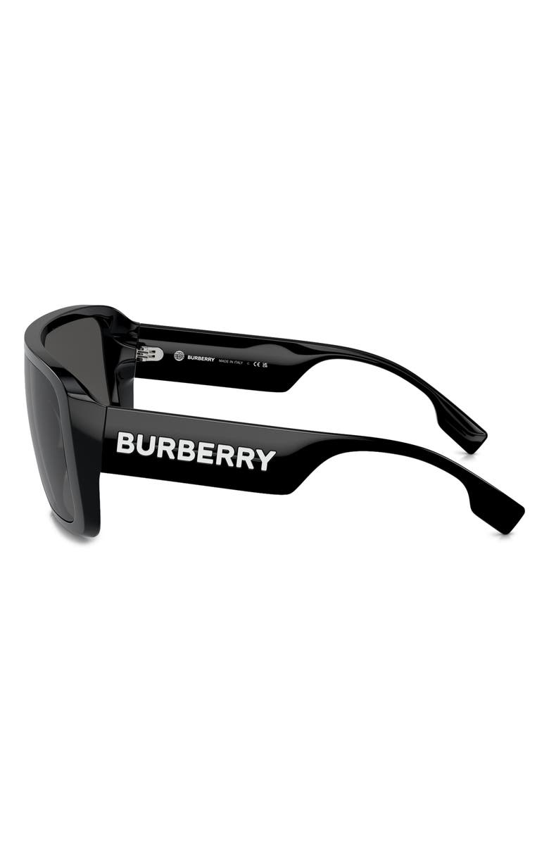 Burberry 30mm Mirrored Rectangular Sunglasses, Alternate, color, Dark Grey