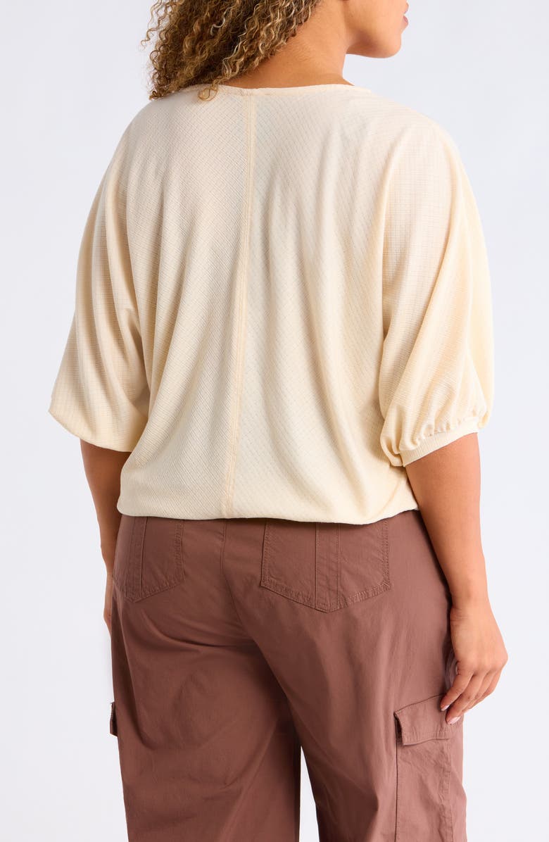 Wit & Wisdom Elbow Sleeve Blouson Top, Alternate, color, Ecru