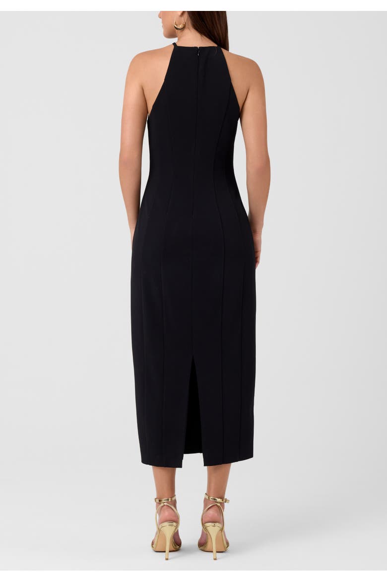 Avalon Halter Neck Midi Dress, Alternate, color, Black