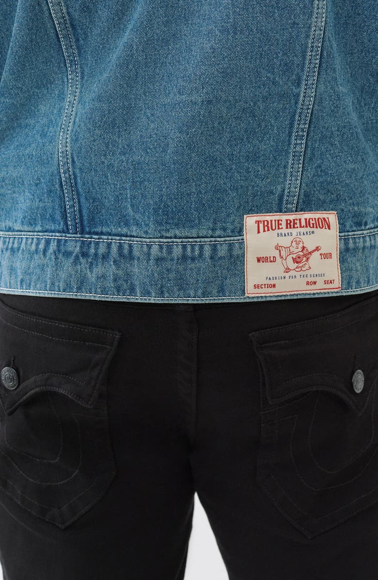 True Religion Jessie Patch Denim Jacket, Alternate, color, Light Autumn Walk Wash