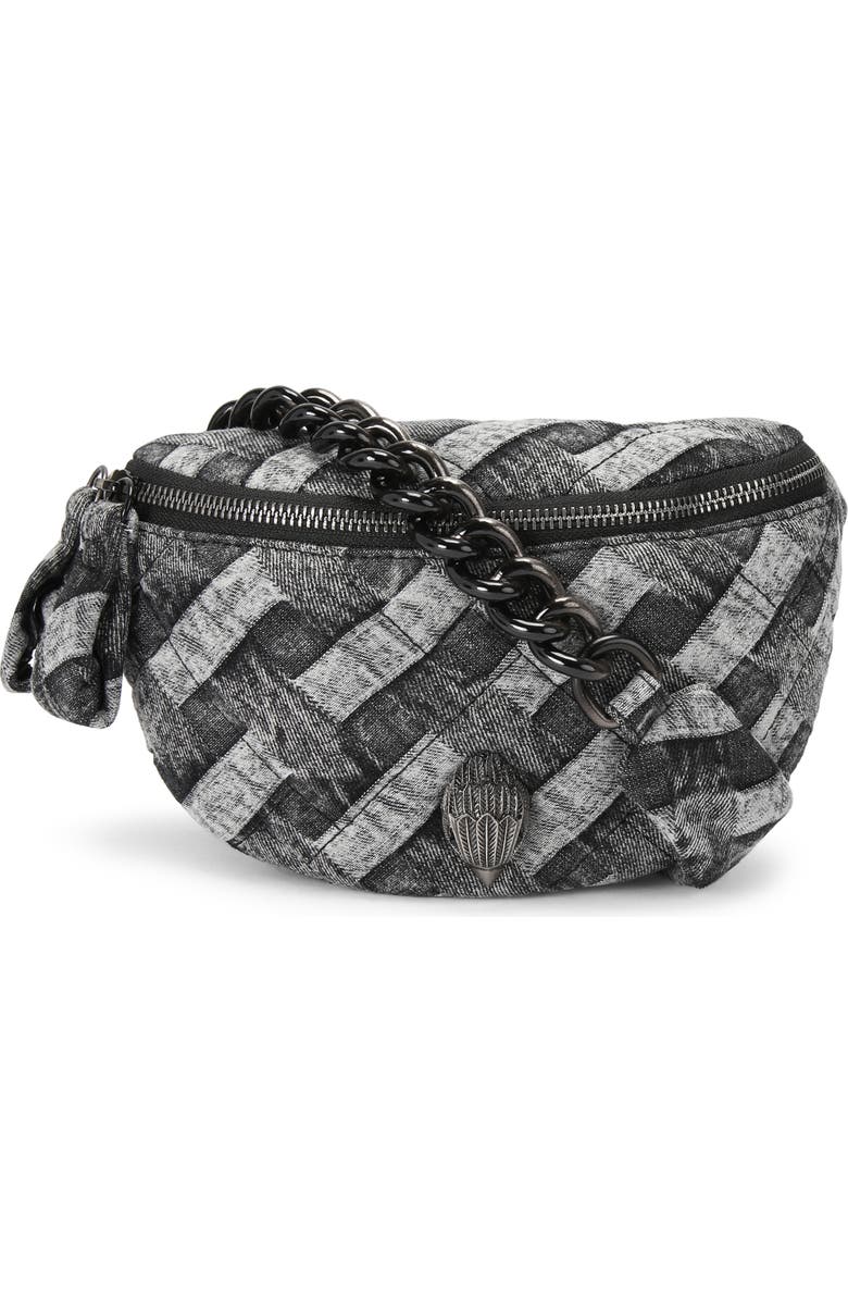 Kurt Geiger London Small Kensington Denim Belt Bag, Main, color,