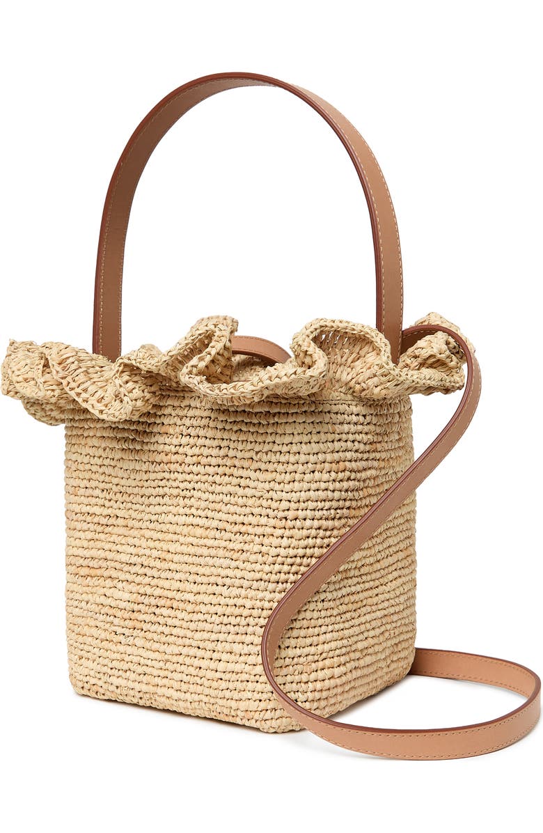 Loeffler Randall Laith Raffia Bucket Bag, Alternate, color, Natural