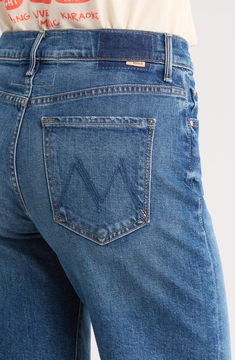 MOTHER The Undercover Denim Bermuda Shorts, Alternate, color, Where The Sun Dont Shine