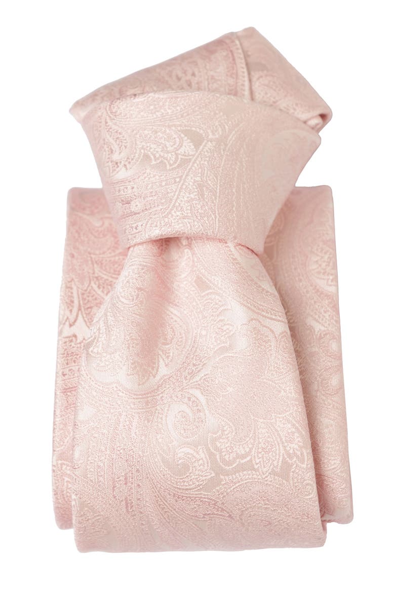 Montecarlo - Extra Long Silk Jacquard Tie for Men, Alternate, color, Pink