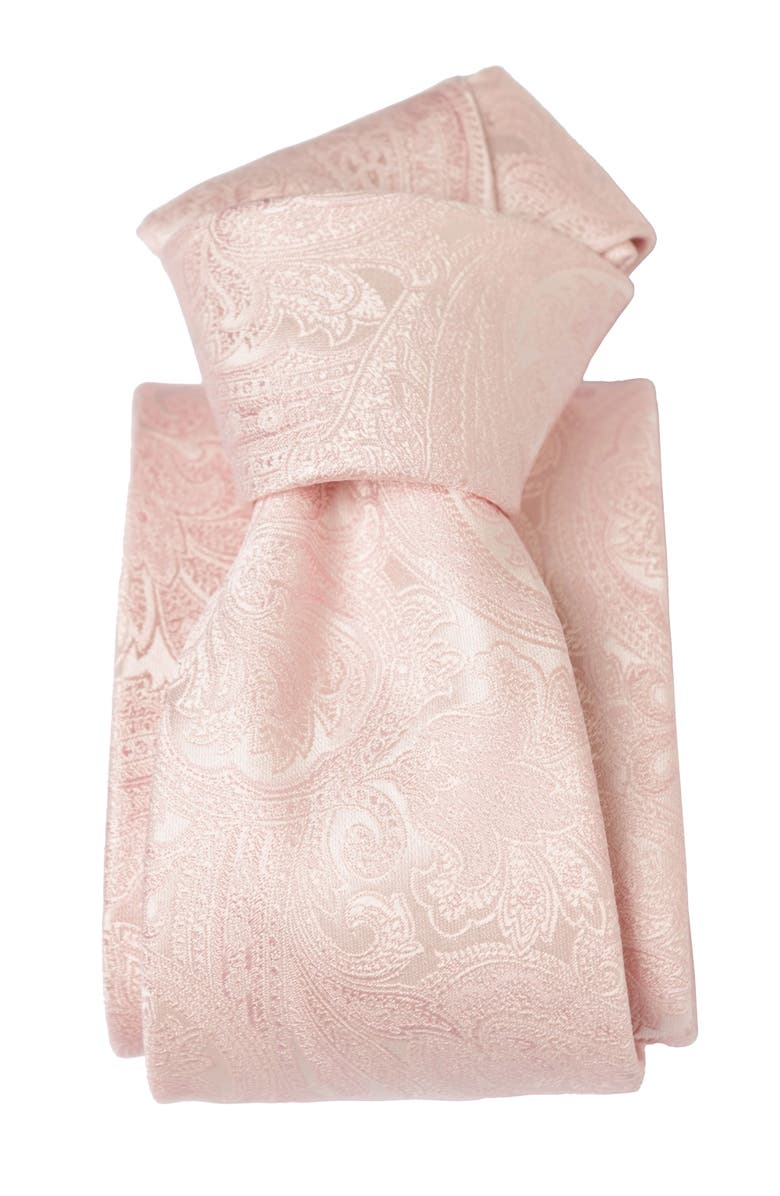 Elizabetta Montecarlo - Extra Long Silk Jacquard Tie for Men, Alternate, color, Pink