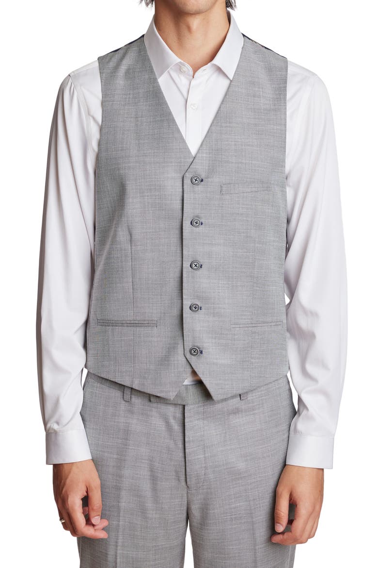 Eaton Modern Fit Vest, Main, color, LIGHT GREY SHARK