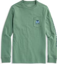 vineyard vines Kids' Pickup Truck Graphic Long Sleeve Pocket T-Shirt