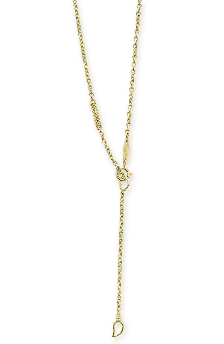 LAGOS Caviar Bead Station Necklace, Alternate, color, Gold