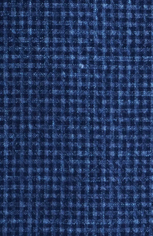 Jack Victor Myles Navy Check Wool Blend Seersucker Sport Coat