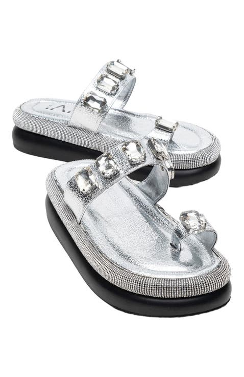 Evans Jeweled Platform Sandal