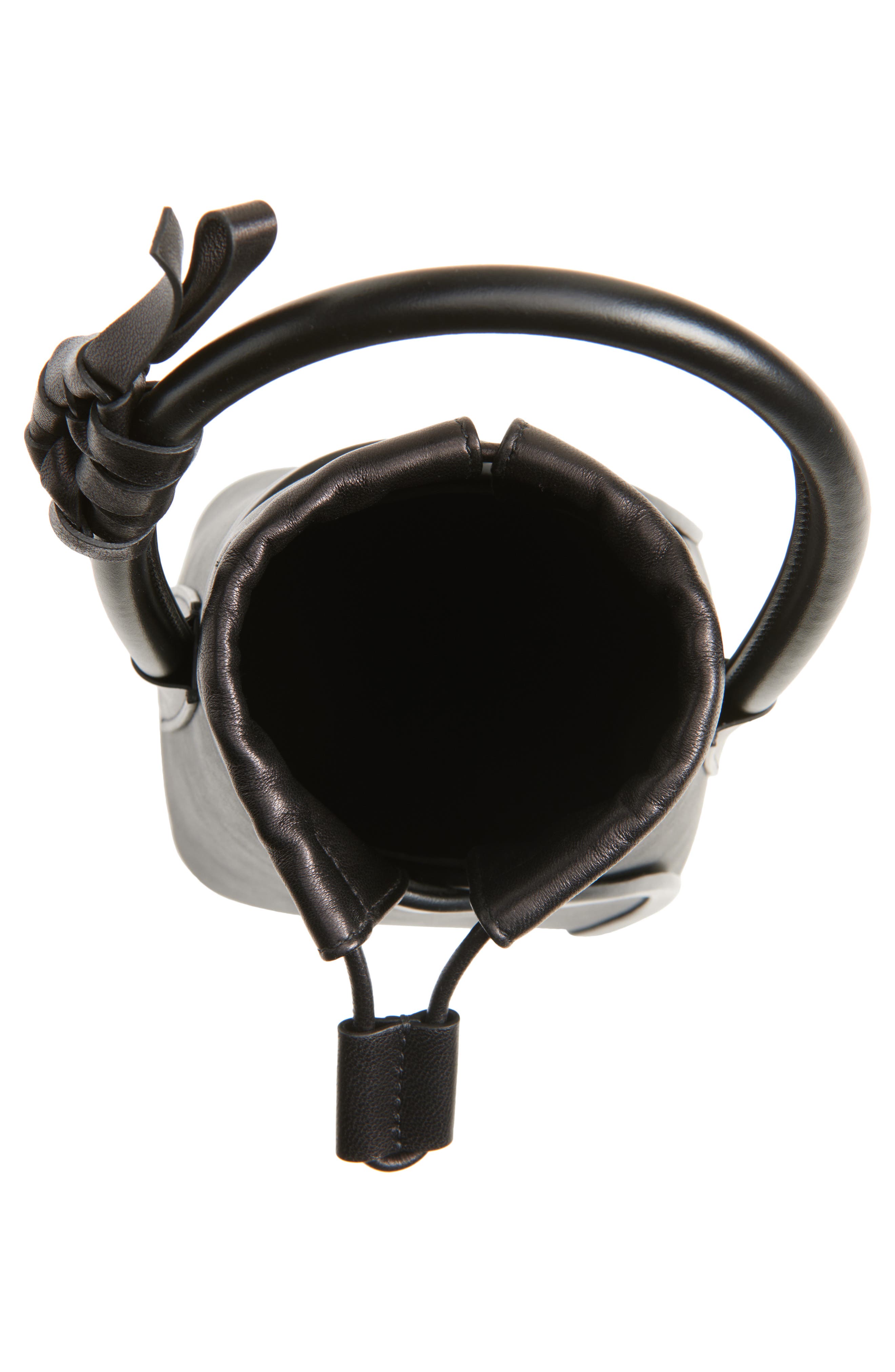 Maison Margiela Fortune North/South Leather Handbag, Alternate, color, Black/ Black