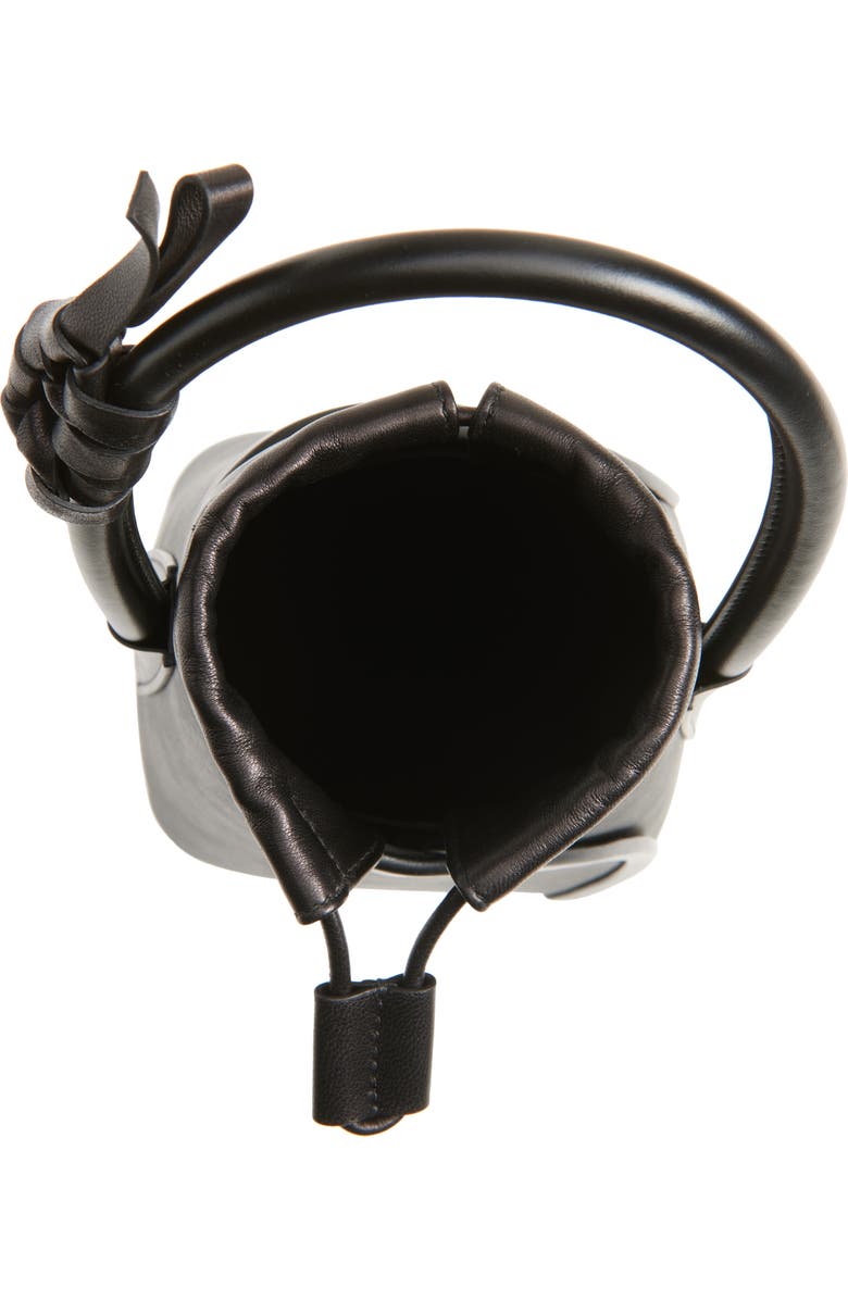 Maison Margiela Fortune North/South Leather Handbag, Alternate, color, Black/ Black