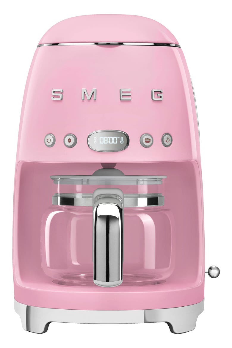 '50s Retro Style 10-Cup Drip Coffeemaker, Main, color, PINK