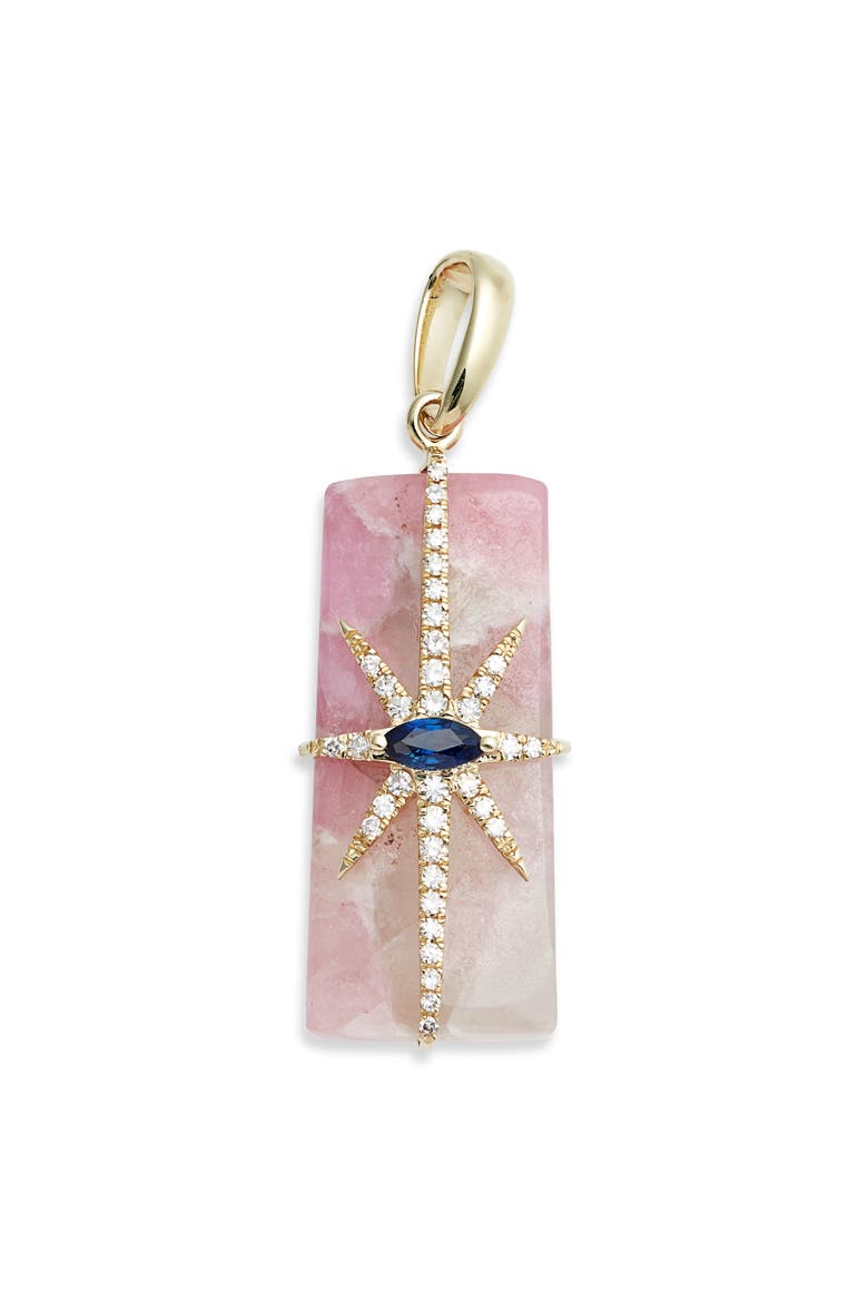 Tourmaline Diamond & Sapphire Charm, Main, color, YELLOW