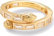 Kurt Geiger London Baguette Crystal Bypass Band Ring