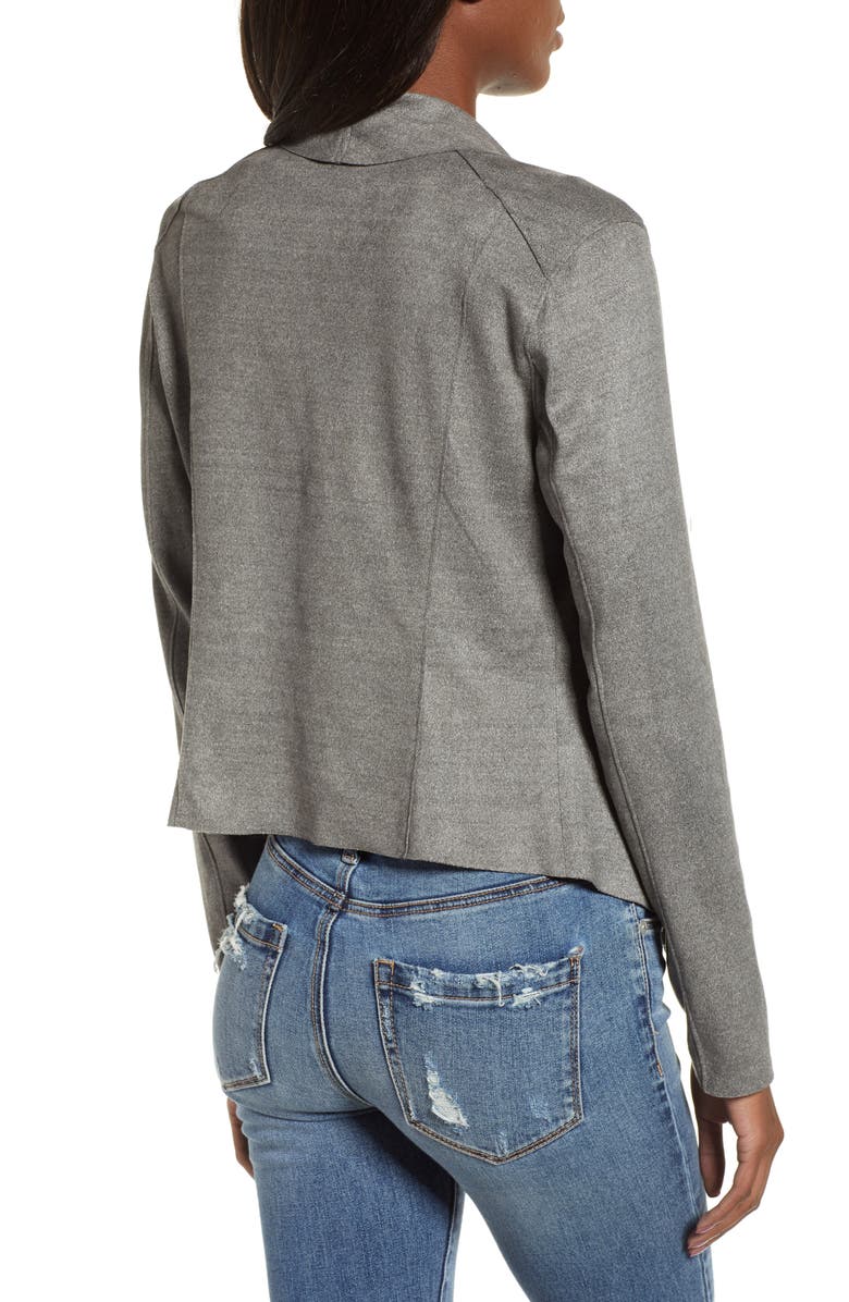 BLANKNYC Faux Suede Drape Jacket, Alternate, color,