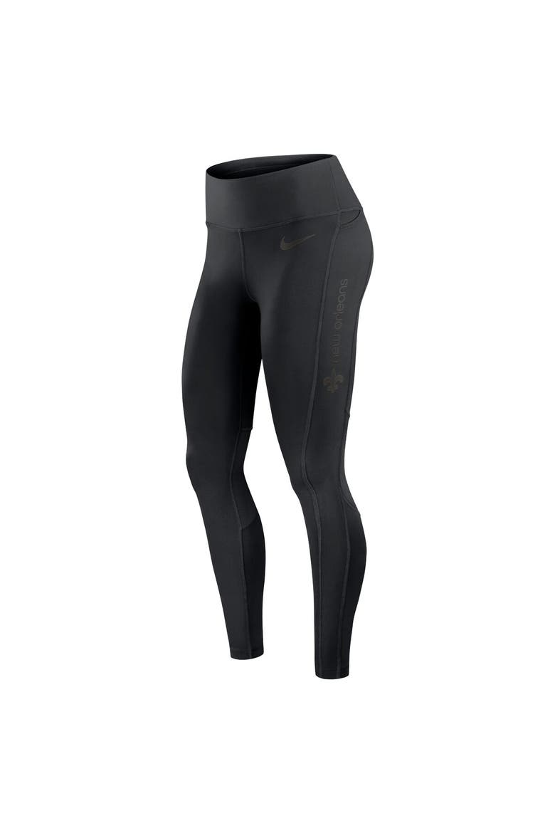 Women's Nike Black New Orleans Saints Performance Leggings, Alternate, color, Black