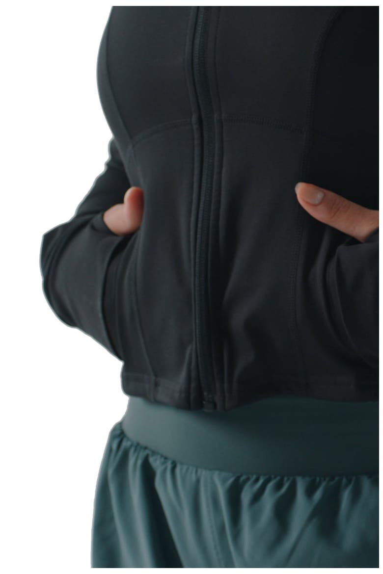 Perfect Storm Cropped Train Jacket, Alternate, color, Classic White