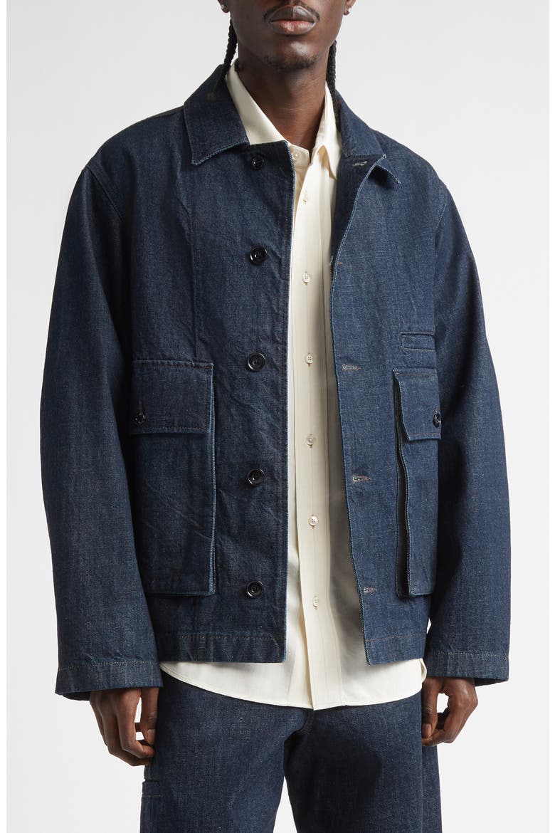 Boxy Denim Jacket, Main, color, DENIM INDIGO