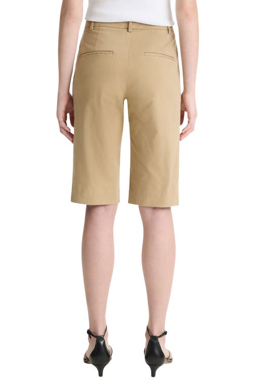 Shop Vince Stretch Cotton Bermuda Chino Shorts In Desert