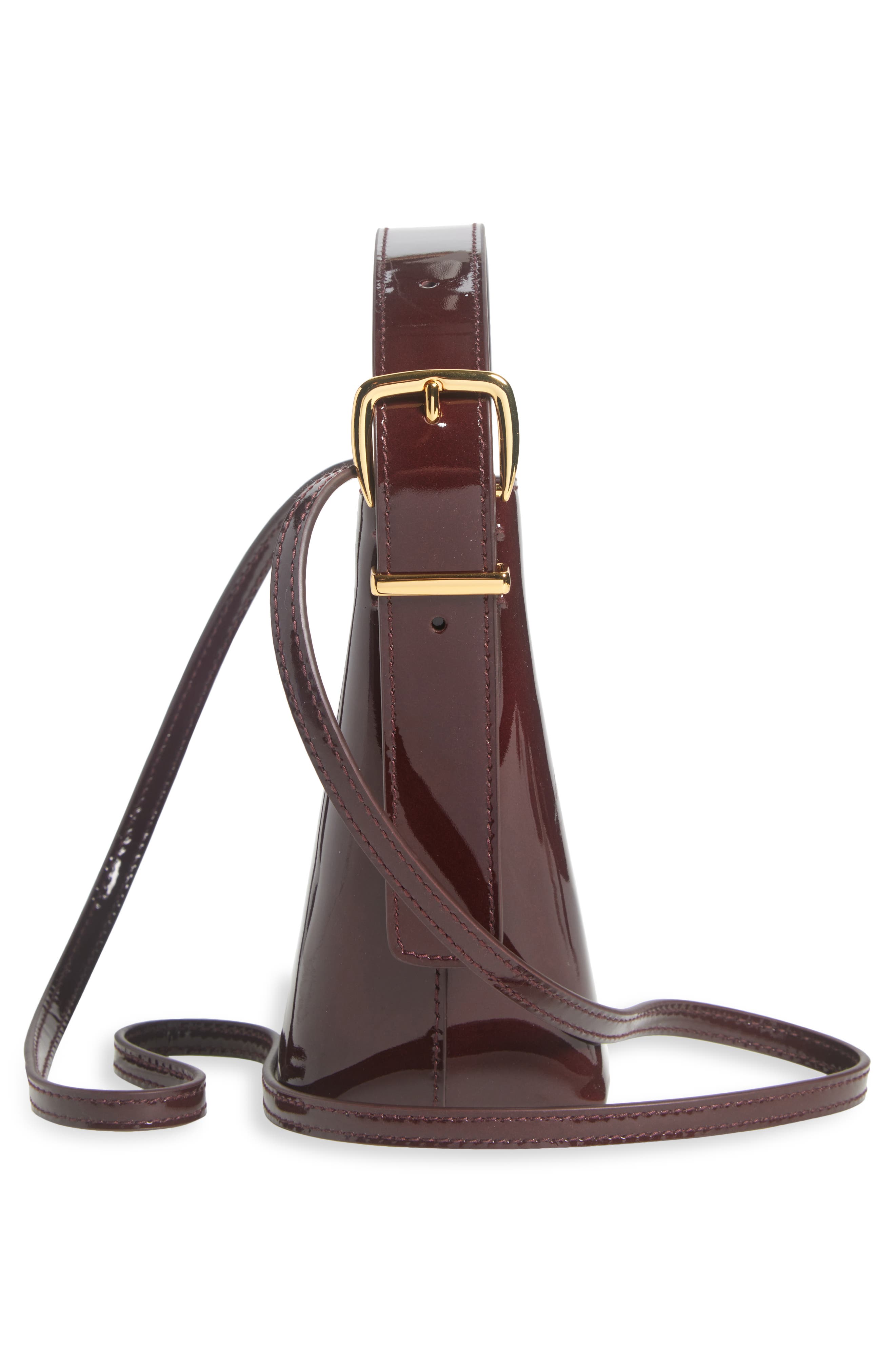 Madewell The Essential Micro Patent Leather Bucket Tote, Alternate, color, 