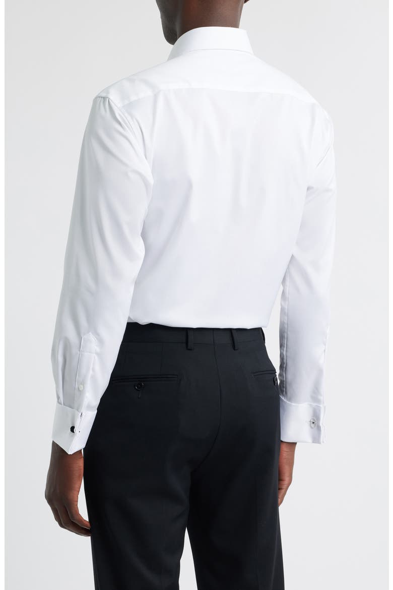 Luxury Black Tie Modern Fit Dress Shirt, Alternate, color, WHITE