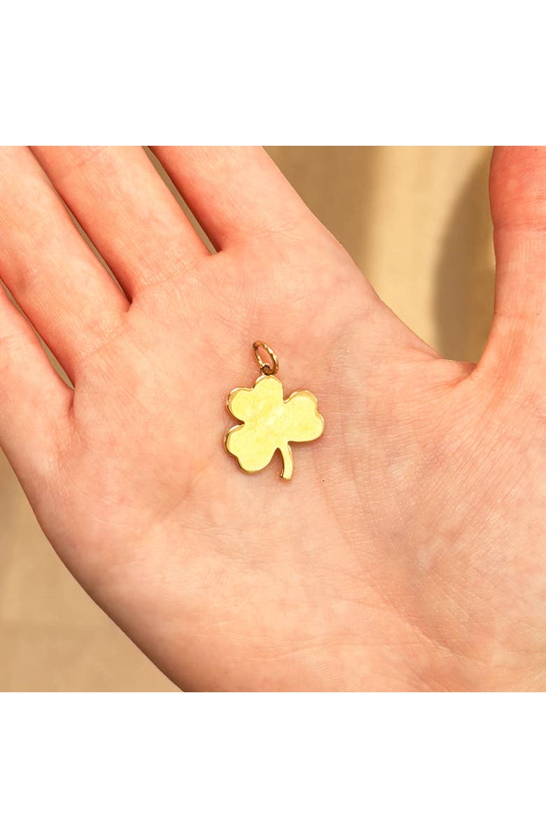 The Lovery Fine Jewelry Gold Clover Charm, Alternate, color, Yellow Gold