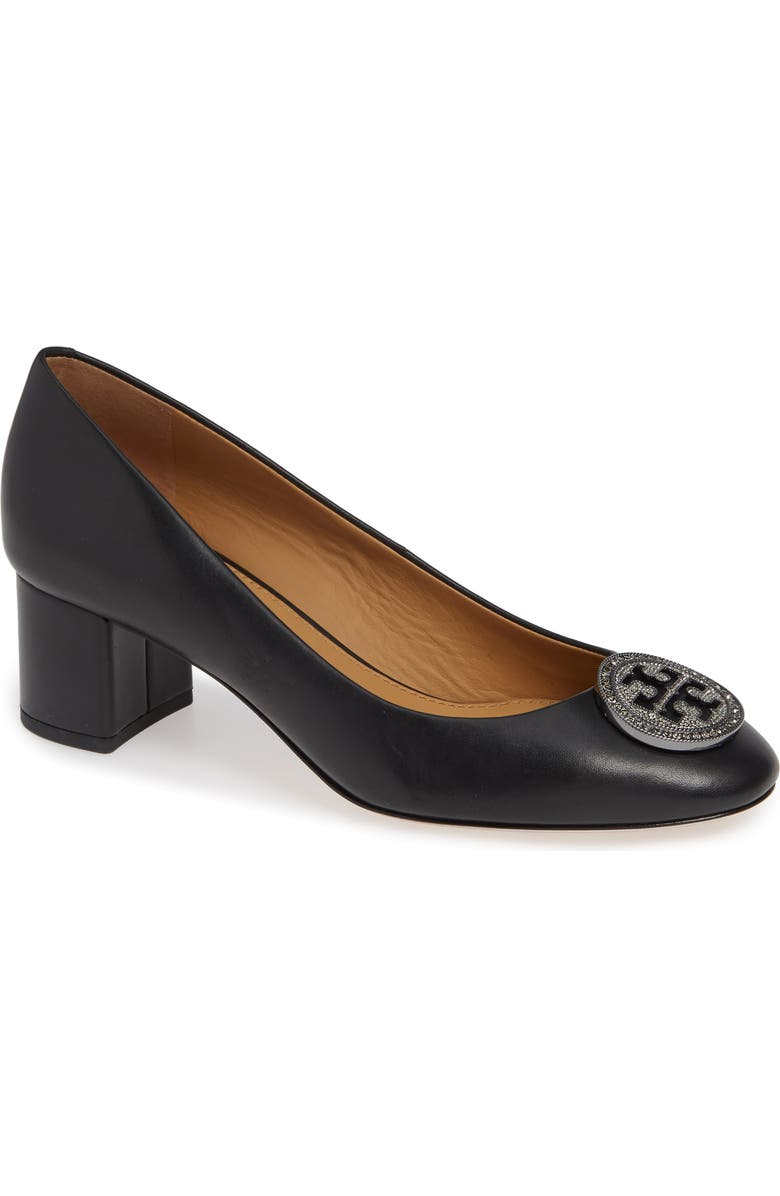Tory Burch Liana Embellished Medallion Pump, Main, color,