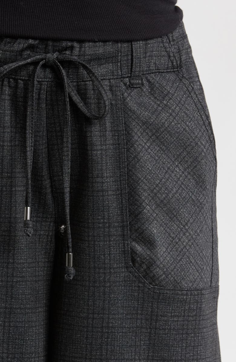 Wit & Wisdom 'Ab'Solution High waist Plaid Drawstring Wide Leg Pants, Alternate, color, 