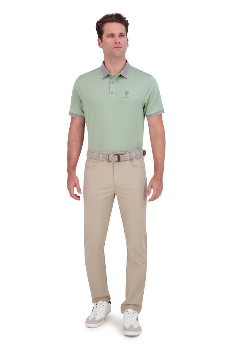 Checker Rib Air Piquè Golf Polo, Alternate, color, SAGE