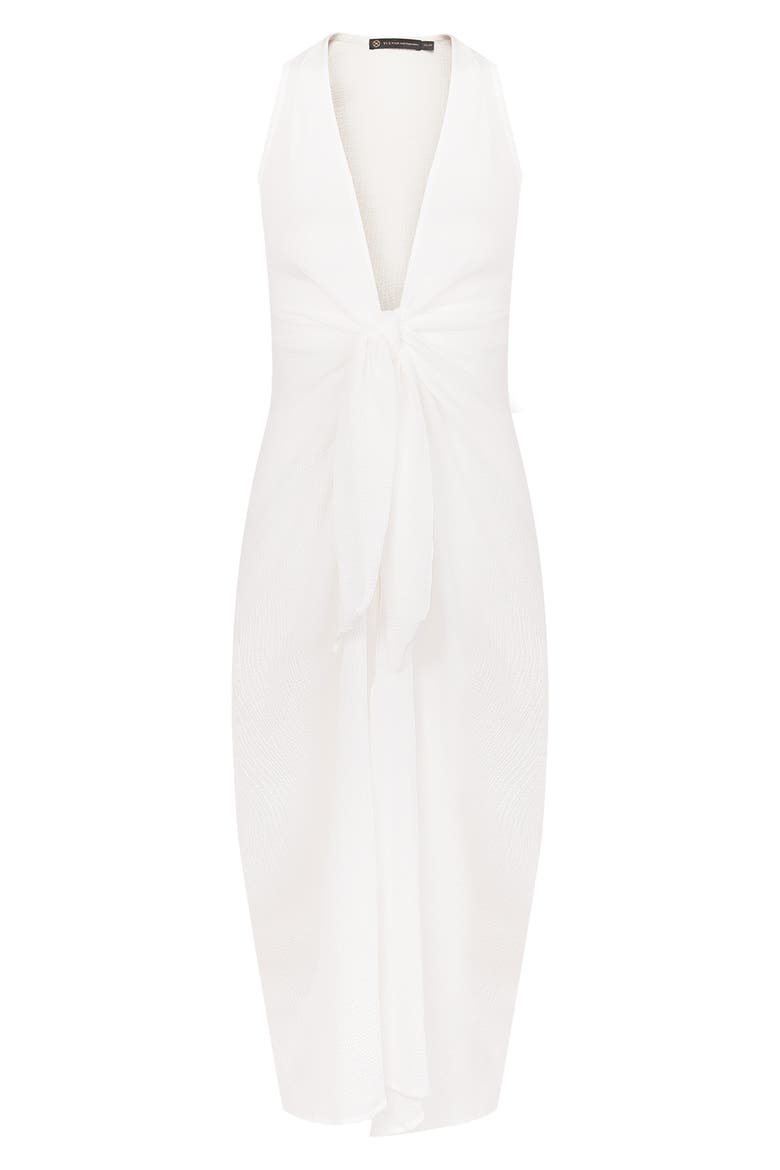 Mita Semisheer Cover-Up Dress, Alternate, color, OFF WHITE