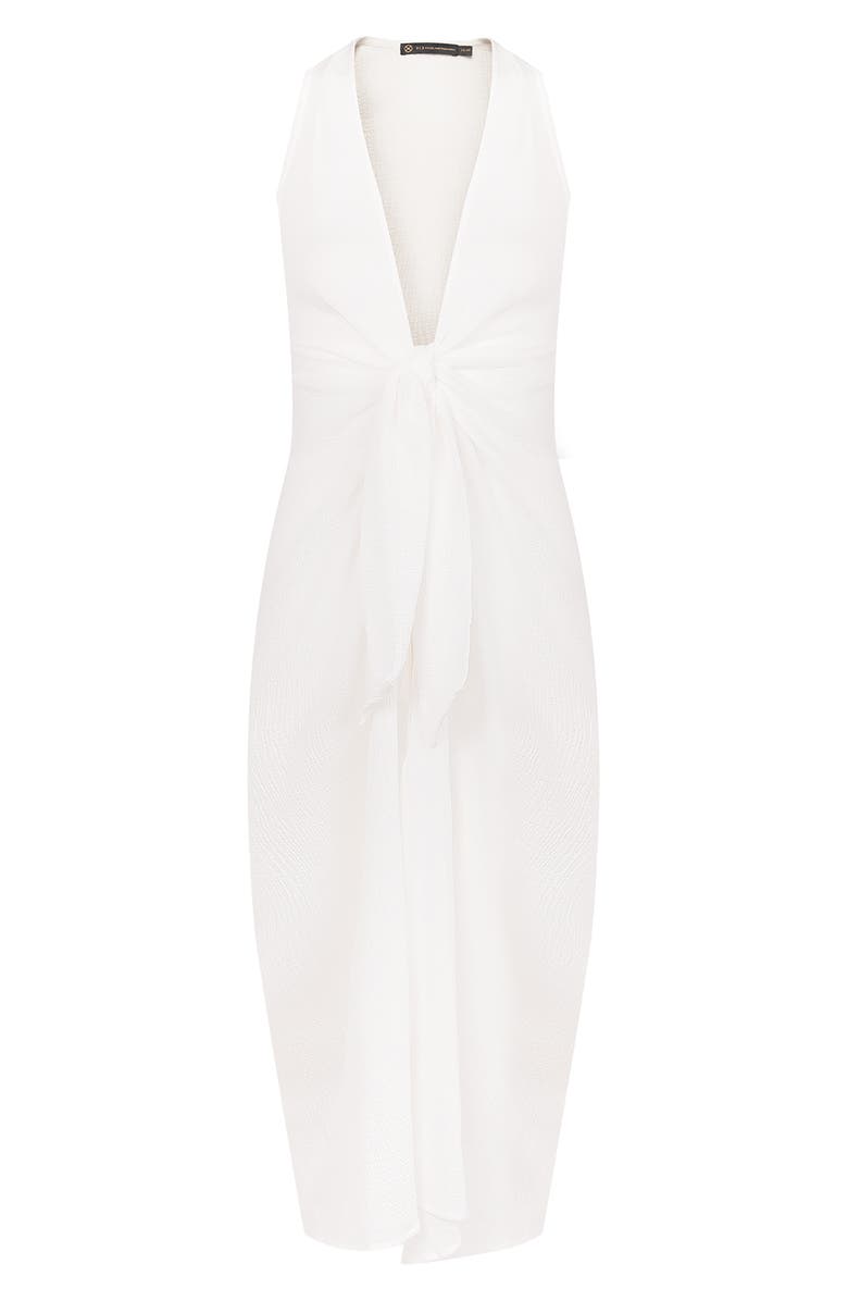 ViX Paula Hermanny Mita Semisheer Cover-Up Dress, Alternate, color, Off White
