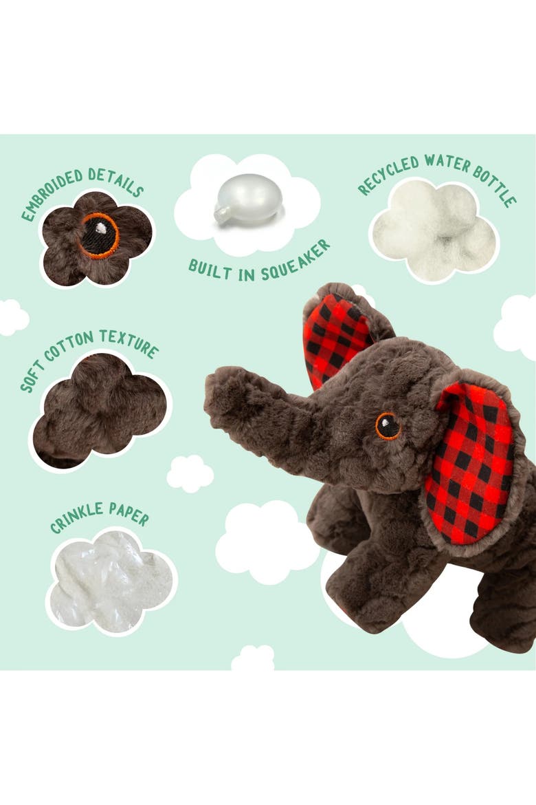 Plush Dog Toy, Alternate, color, Multicolored