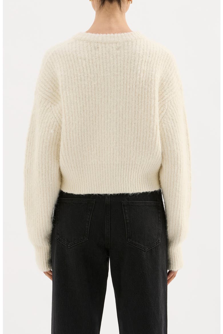 Nixon Cropped Cardigan, Alternate, color, Ivory