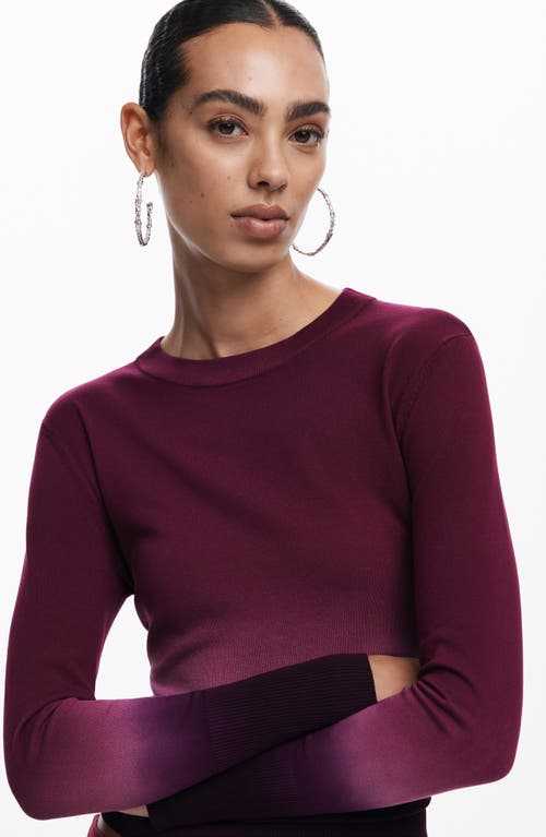 Desigual Light Gradient Sweater In Red