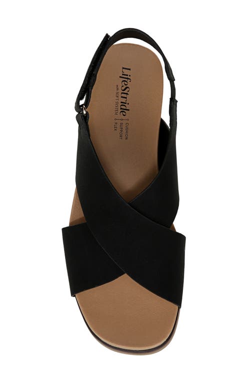 Shop Lifestride Georgina Slingback Platform Wedge Sandal In Black