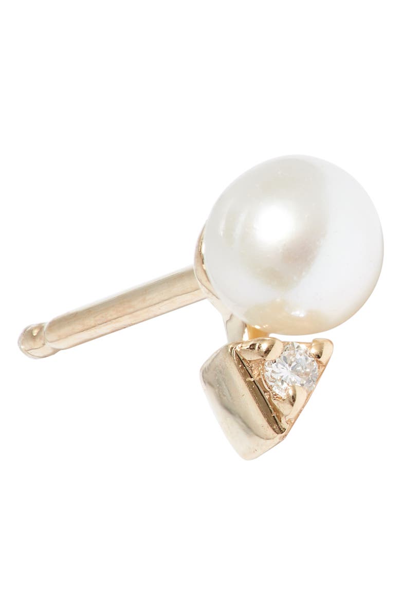 Dana Rebecca Designs Pearl & Diamond Stud Earrings, Alternate, color, 