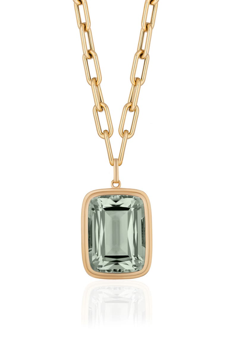 Manhattan Cushion Pendant Necklace, Alternate, color, TRANSLUCENT GREEN