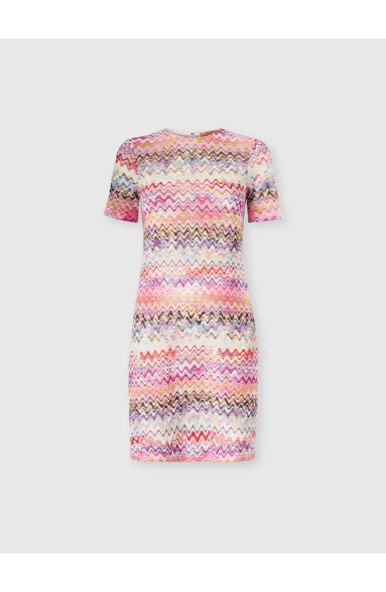 Missoni Short Short-sleeve Dress, Main, color, Pink & Multicoloured