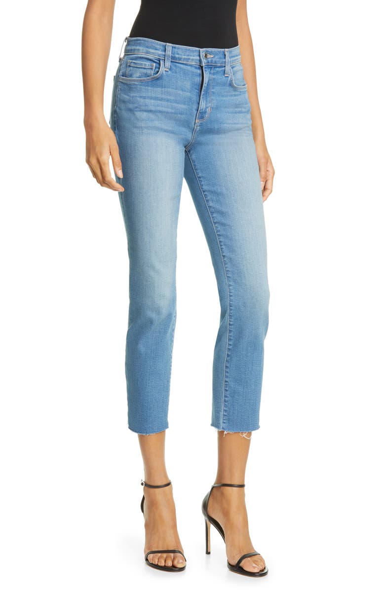 L'AGENCE Sada High Waist Crop Slim Jeans, Main, color,