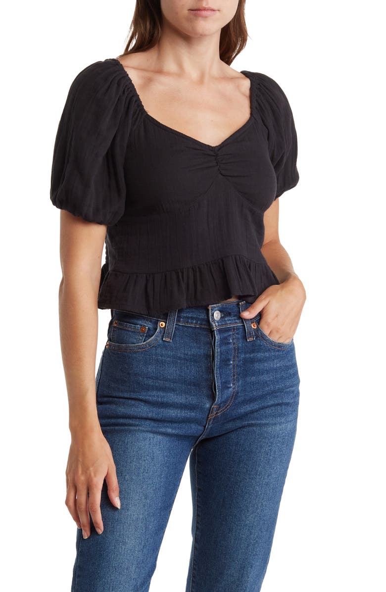 Roxy Life Mirage Crop Blouse, Main, color, 