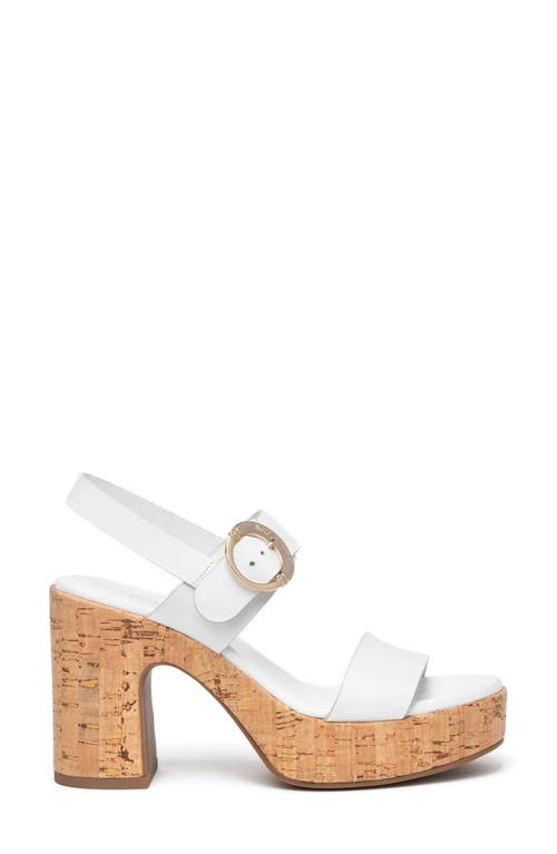 Nerogiardini Slingback Platform Sandal In White