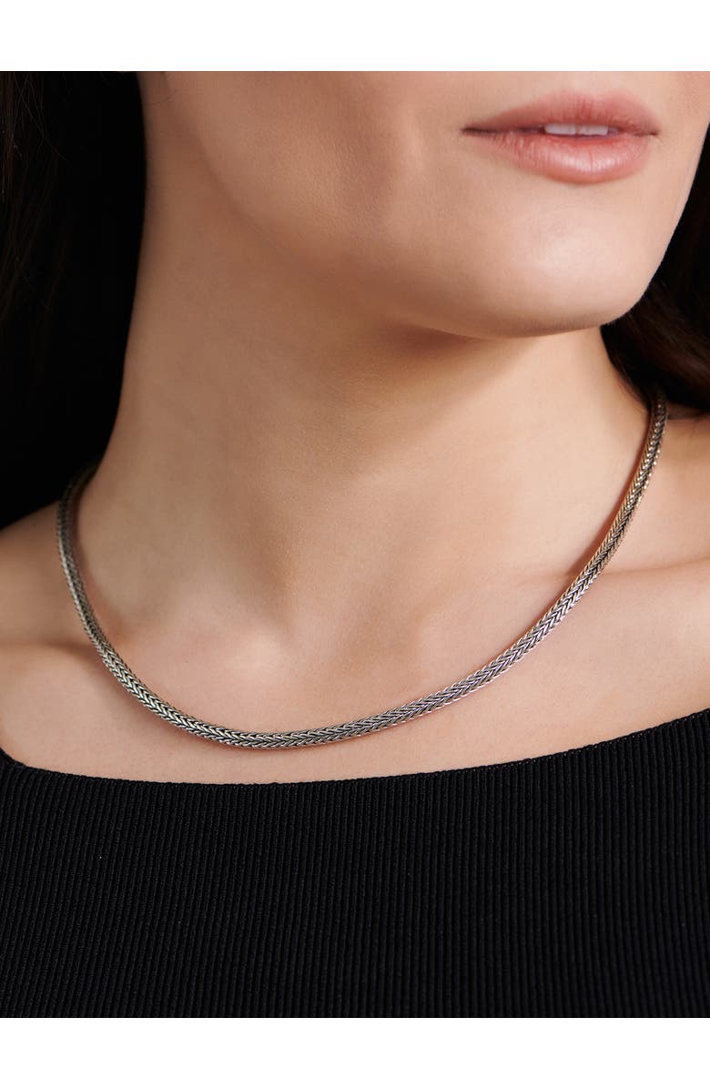 DEVATA Foxtail Round 4mm Chain Necklace in Sterling Silver, 16", Alternate, color, Silver