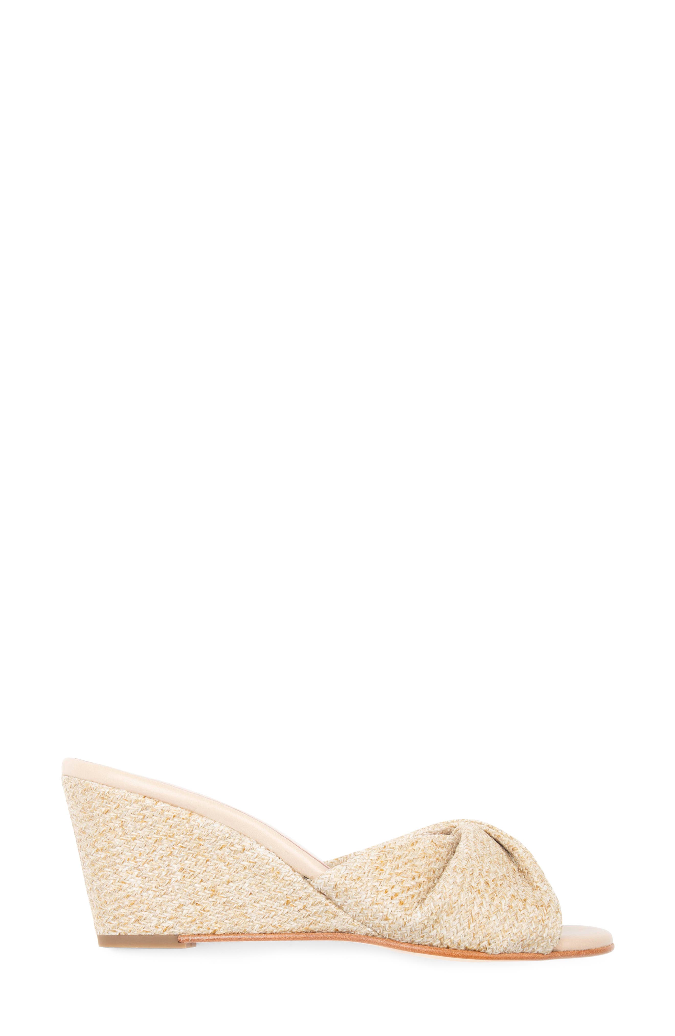patricia green Julie Twisted Raffia Wedge Sandal, Alternate, color, 